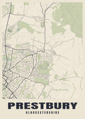 Street map poster of Prestbury, Gloucestershire