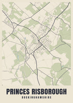 Street map poster of Princes Risborough, Buckinghamshire
