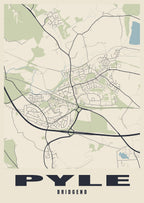 Street map poster of Pyle, Bridgend