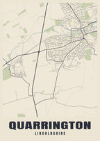 Street map poster of Quarrington, Lincolnshire