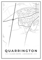 Street map poster of Quarrington village centre, Lincolnshire