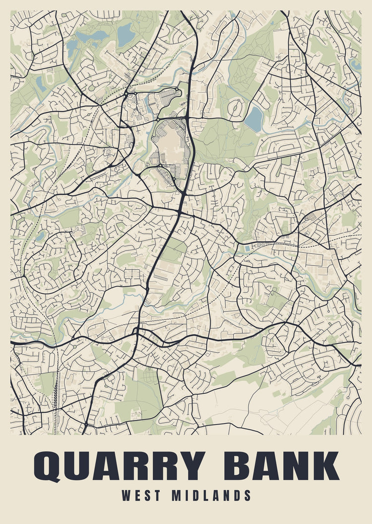 Quarry Bank Street Map Poster