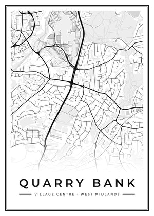 Quarry Bank Village Centre Street Map Poster