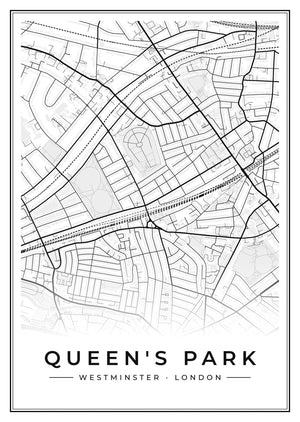 Queen's Park Street Map Poster