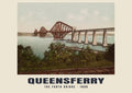 The Forth Bridge, South Queensferry — Vintage photochrom print, 1890