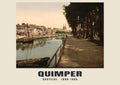 Quayside, Quimper, 1890–1900 heritage photograph