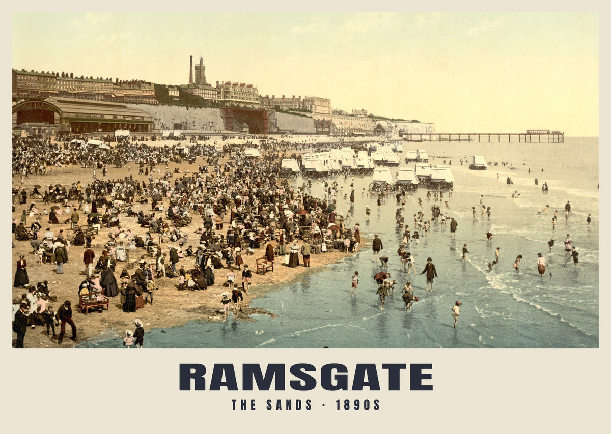 The Sands, Ramsgate, 1890s heritage photograph