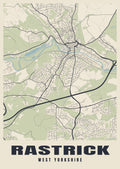 Street map poster of Rastrick, West Yorkshire