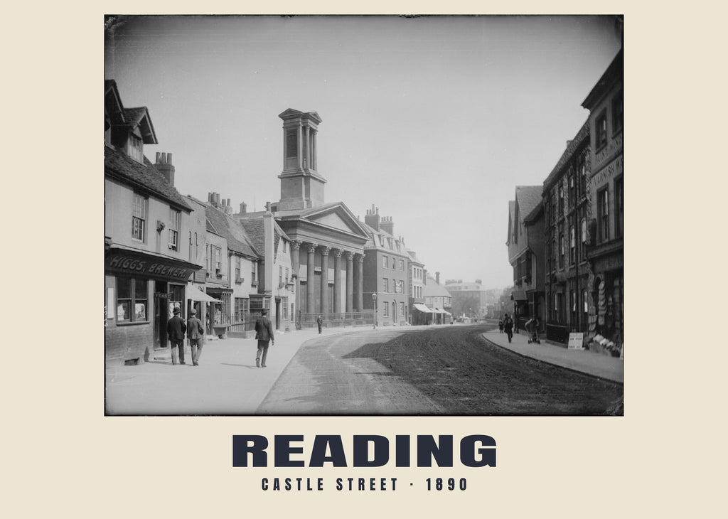Castle Street, Reading, 1890 heritage photograph
