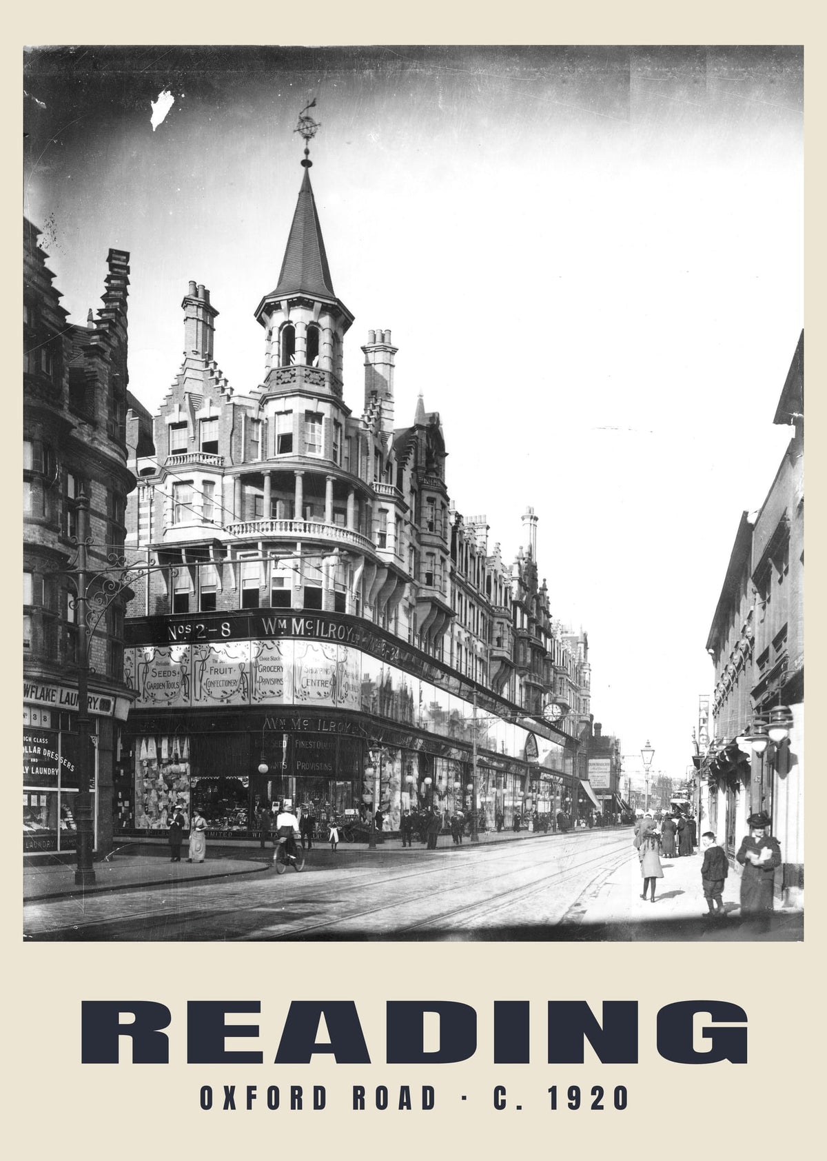 Oxford Road, Reading, c. 1920 heritage photograph
