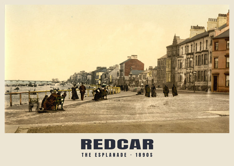 The Esplanade, Redcar, c. 1890–1900 Heritage Print