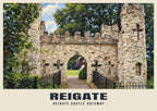 Reigate Castle Gateway poster, Oil Painting style