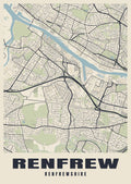 Street map poster of Renfrew, Renfrewshire