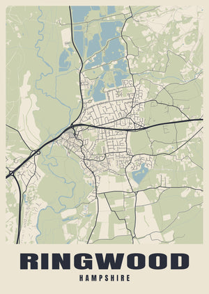 Ringwood Street Map Poster