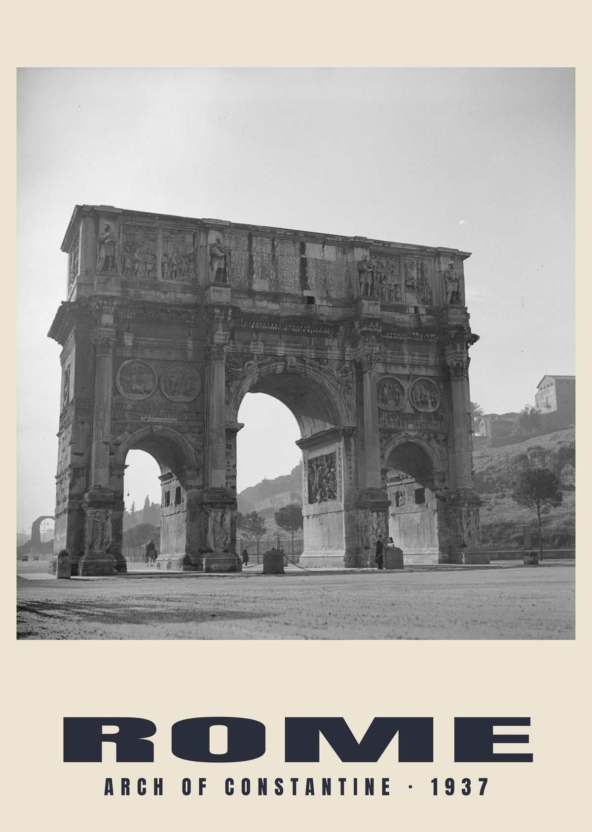 Arch of Constantine, Rome, 1937 heritage photograph