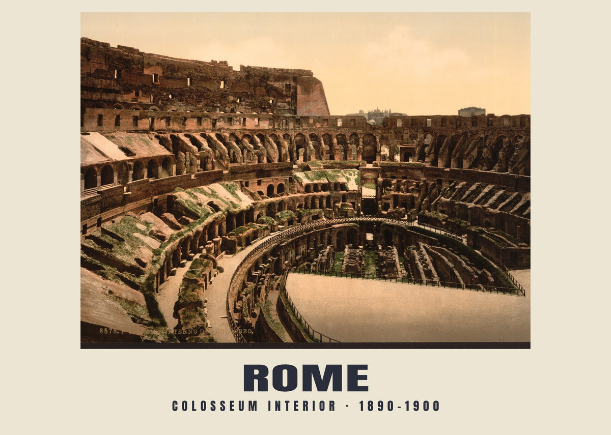Colosseum Interior, Rome, 1890–1900 heritage photograph