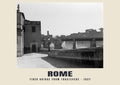 Tiber Bridge from Trastevere, Rome, 1937 heritage photograph
