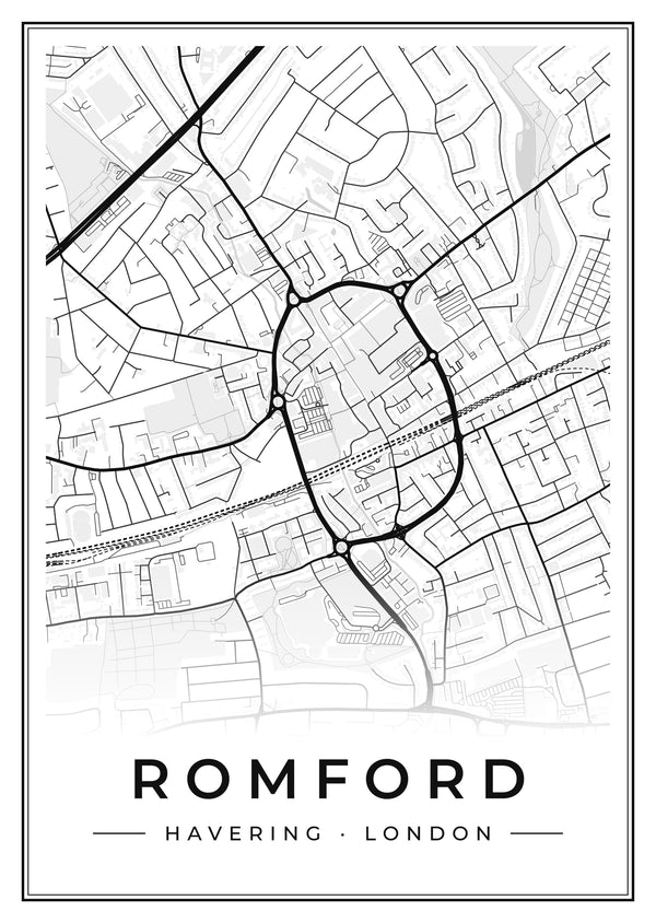 Romford Street Map Poster