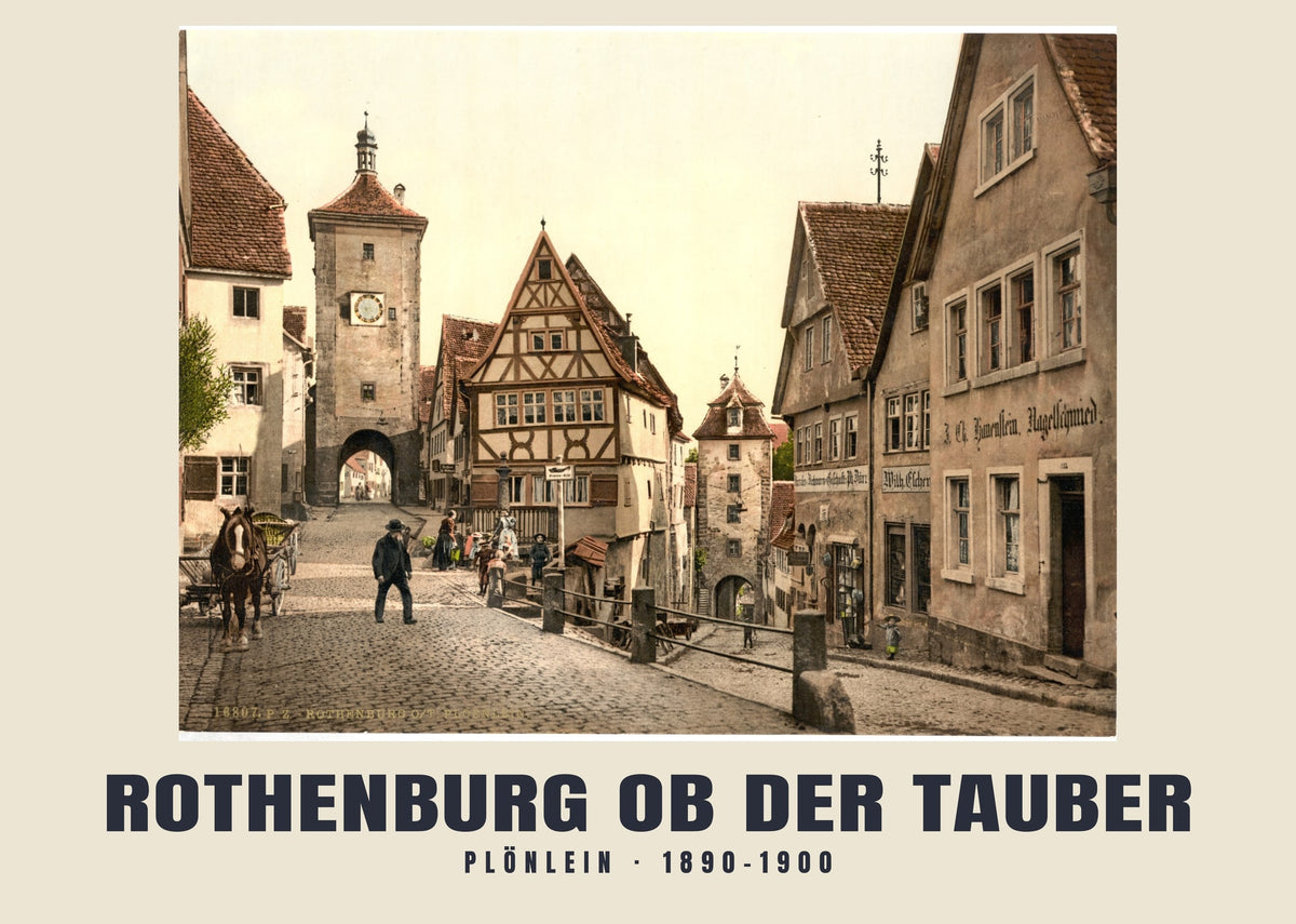 Plönlein, Rothenburg ob der Tauber, 1890–1900 heritage photograph