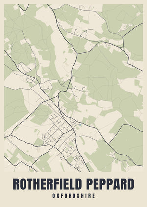 Rotherfield Peppard Street Map Poster