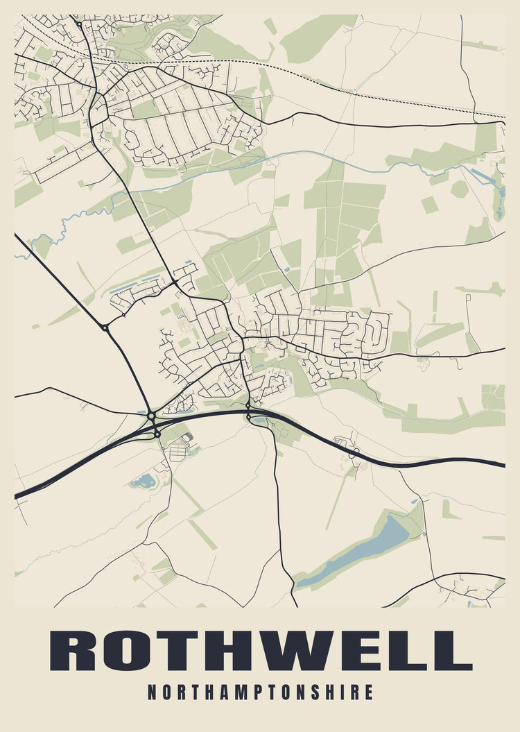Rothwell Street Map Poster