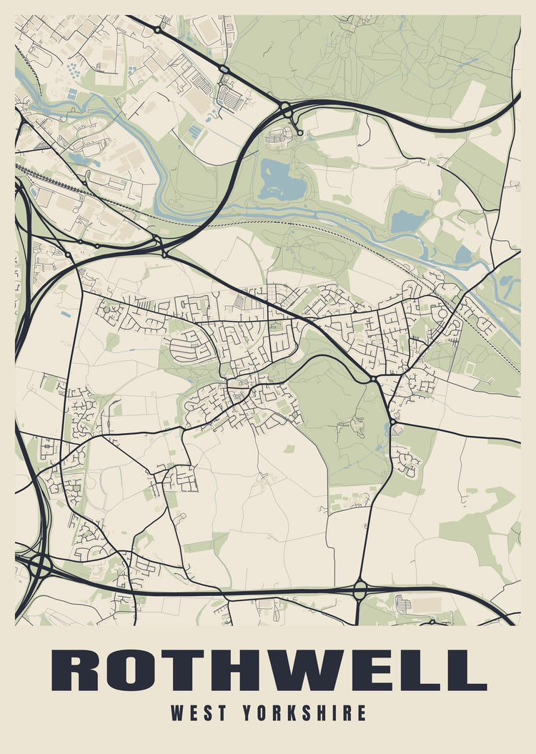 Rothwell Street Map Poster
