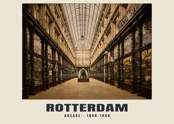 Arcade, Rotterdam — 1890–1900 · Vintage photochrom print