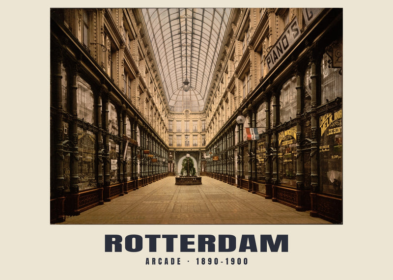 Arcade, Rotterdam — 1890–1900 · Vintage photochrom print