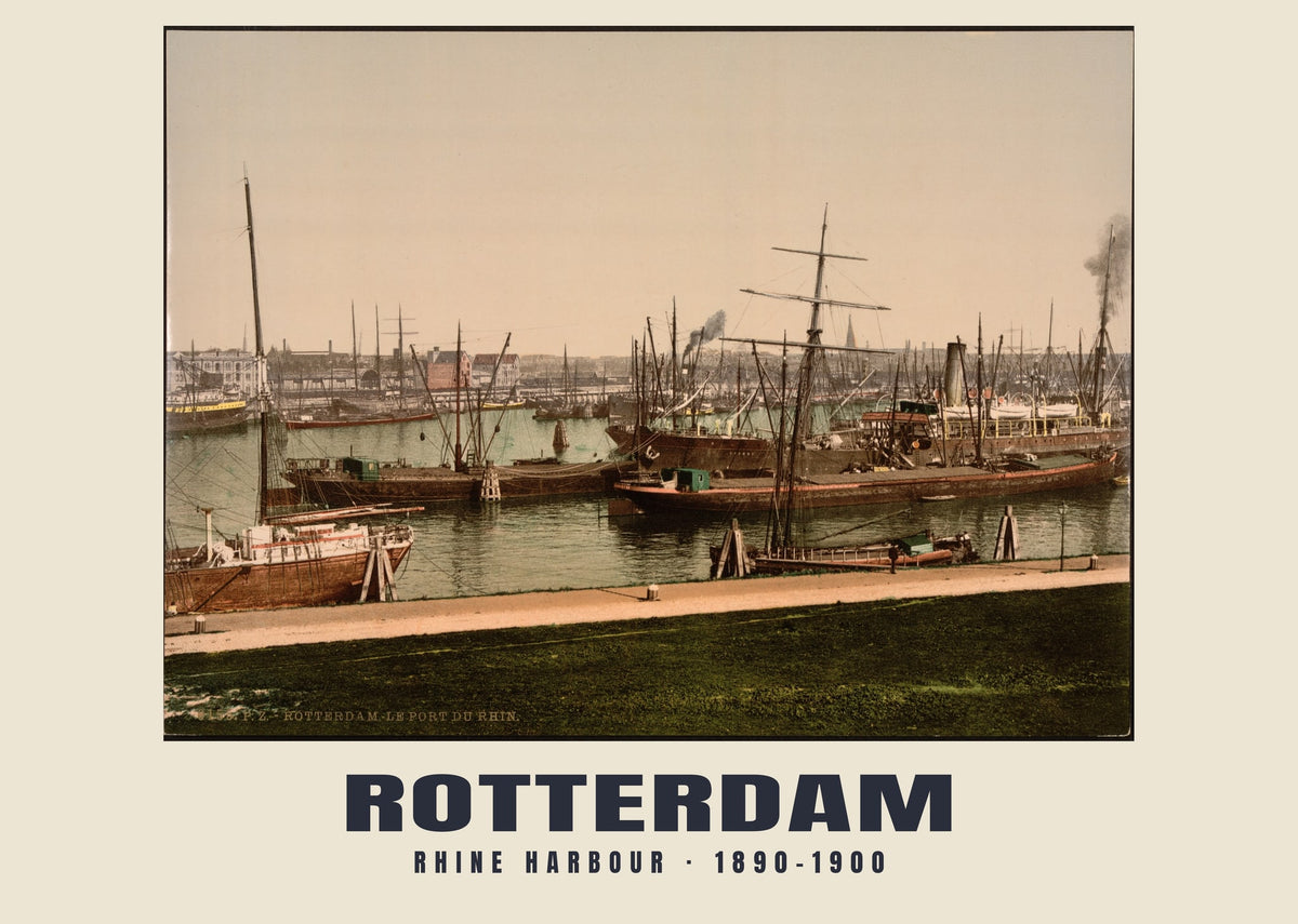 Rhine Harbour, Rotterdam, 1890–1900 heritage photograph