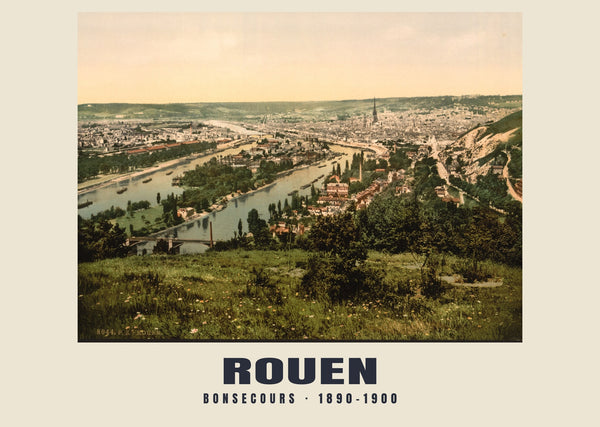 Bonsecours, Rouen — 1890–1900 · Vintage photochrom print