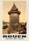 Joan of Arc’s Tower, Rouen — Vintage photochrom print, 1890–1900
