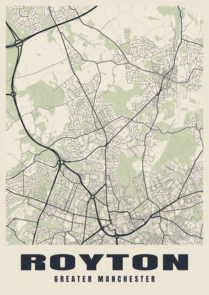 Royton Street Map Poster