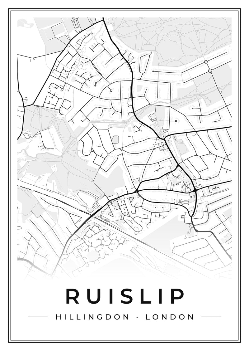 Ruislip Street Map Poster