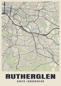 Street map poster of Rutherglen, South Lanarkshire