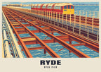 Ryde Pier poster, Retro Railway style