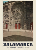 Cathedral Façade, Salamanca, 1890 heritage photograph