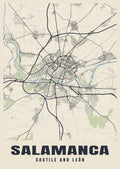 Street map poster of Salamanca, Castile and León
