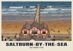 Saltburn Pier, Saltburn-by-the-Sea poster, Oil Painting style