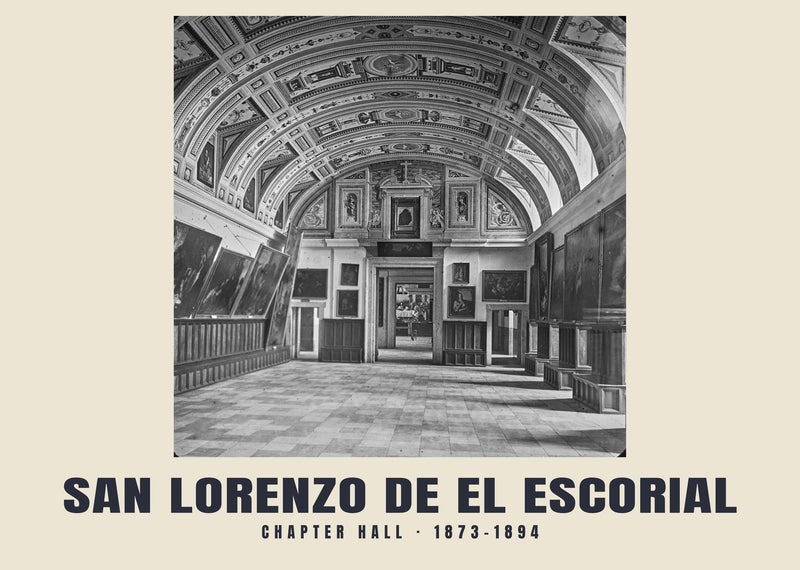 Chapter hall, San Lorenzo de El Escorial — 1873–1894 · Historic photograph print
