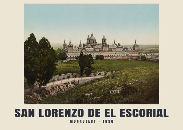 Monastery, San Lorenzo de El Escorial — 1890 · Vintage photochrom print