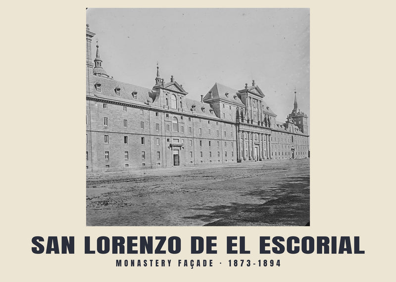 Monastery façade, San Lorenzo de El Escorial — 1873–1894 · Historic photograph print