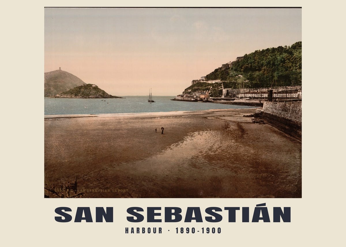 Harbour and Bay, San Sebastián, 1890–1900 heritage photograph