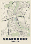 Street map poster of Sandiacre, Derbyshire