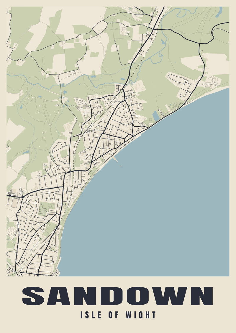 Sandown Street Map Poster