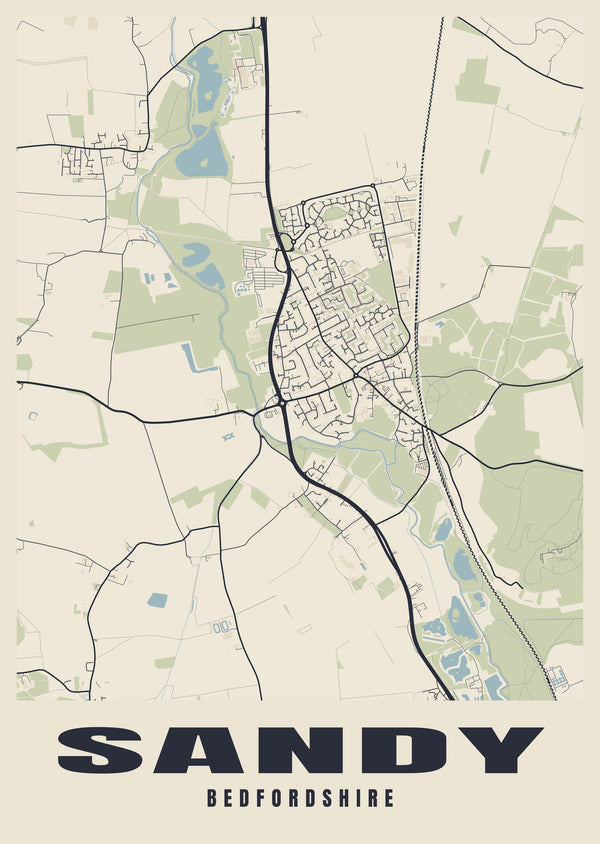 Sandy Street Map Poster