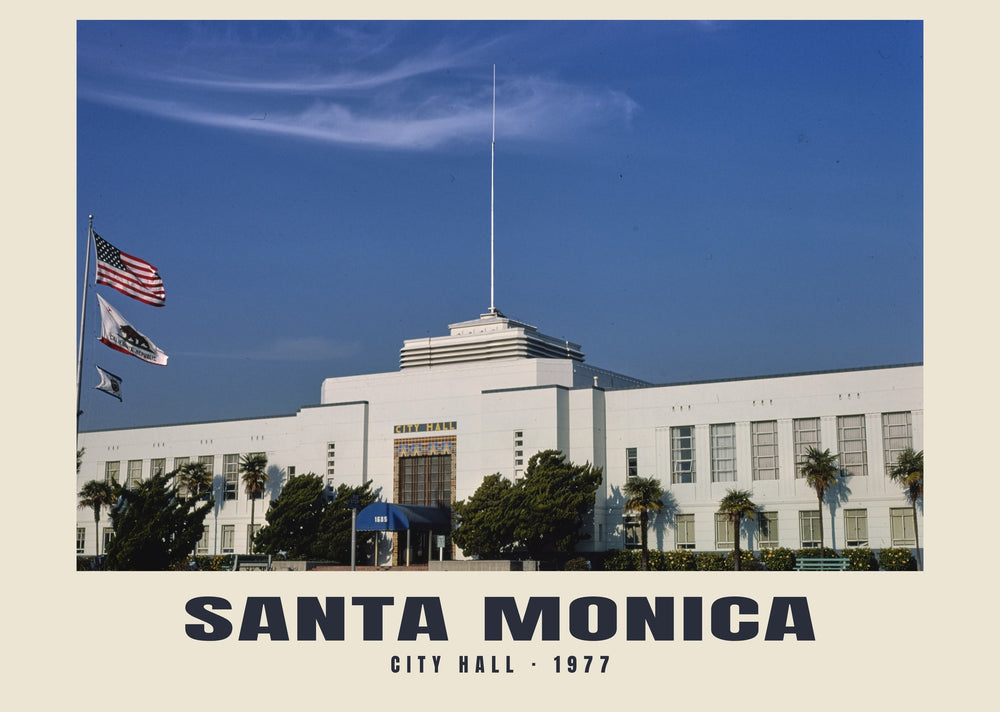 City Hall, Santa Monica, California — 1977 · Historic photograph print