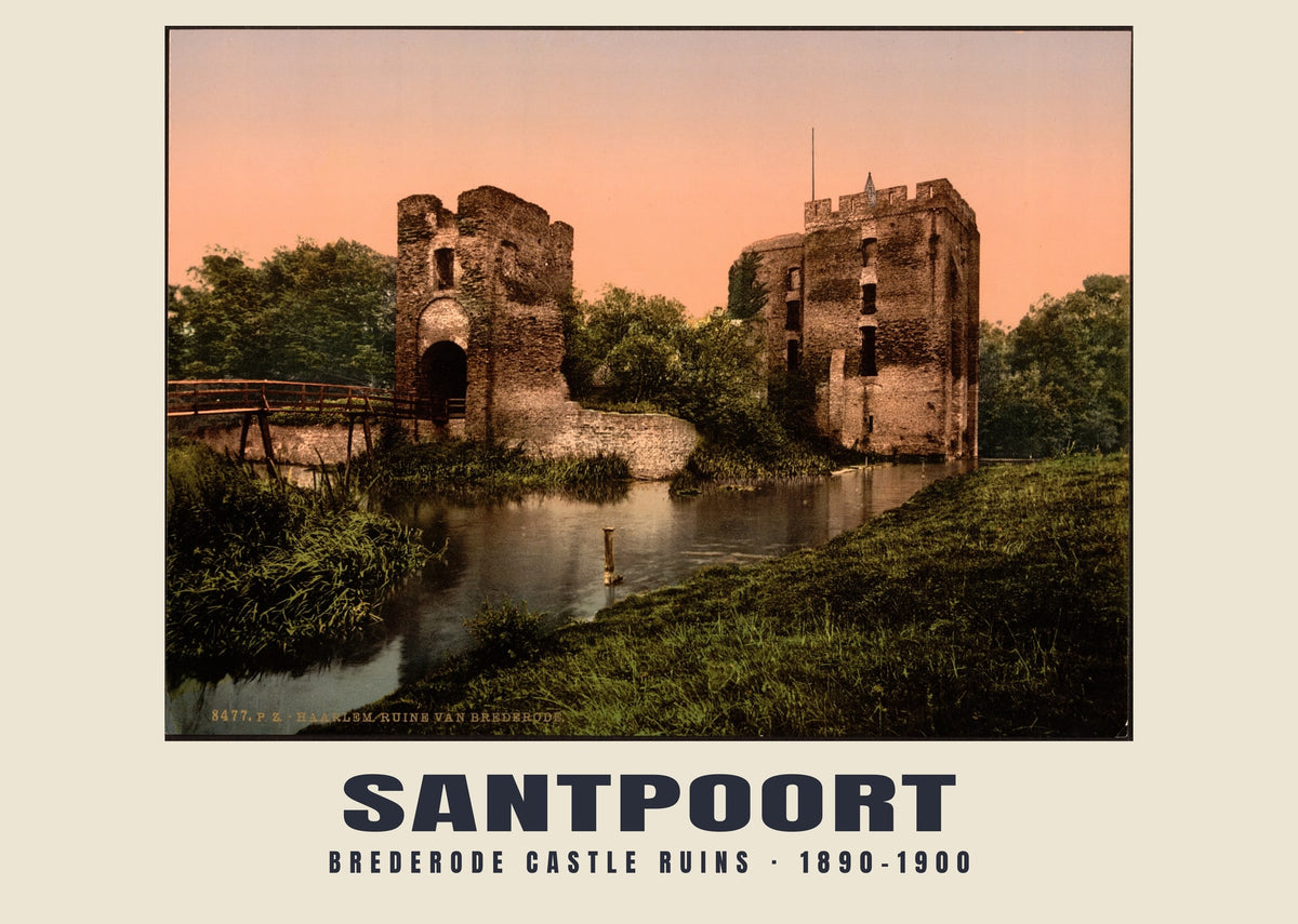 Brederode Castle Ruins, Santpoort, 1890–1900 heritage photograph