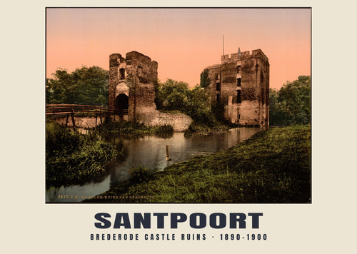 Brederode Castle Ruins, Santpoort, 1890–1900 heritage photograph