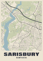 Street map poster of Sarisbury, Hampshire