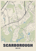 Street map poster of Scarborough, Maine